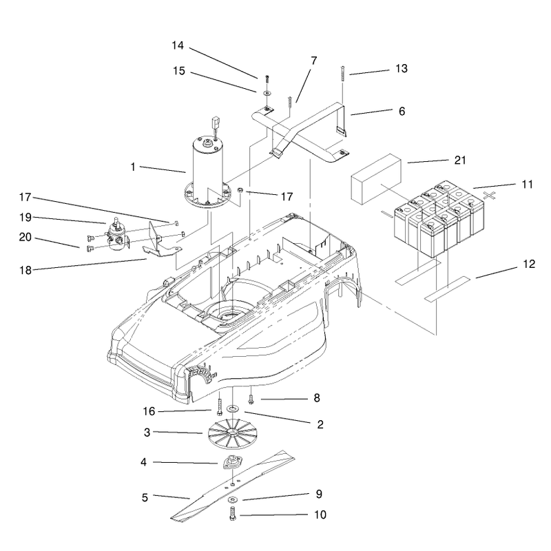 Motor Battery and Blade Assembly