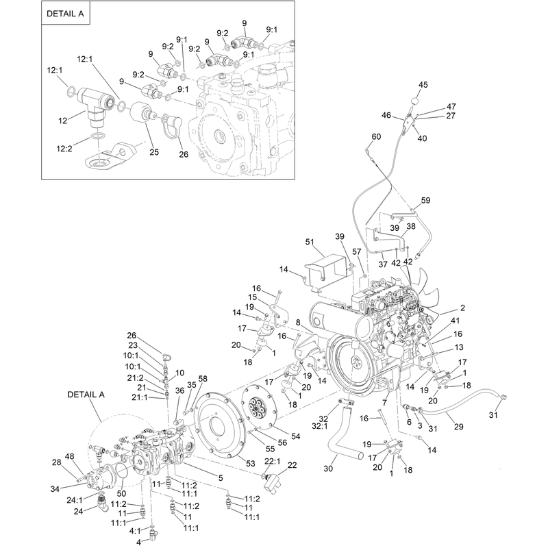 Engine and Pump Assembly