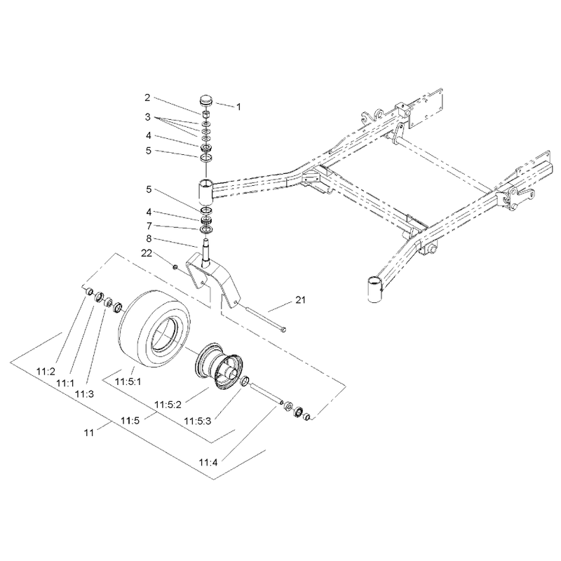Caster and Wheel Assembly