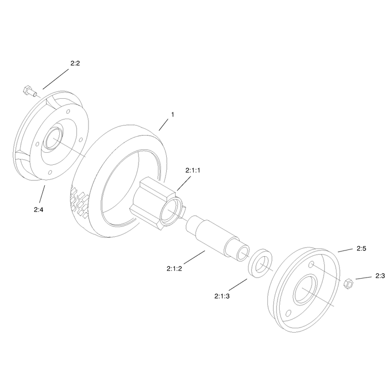 Rear Wheel and Tire Assembly