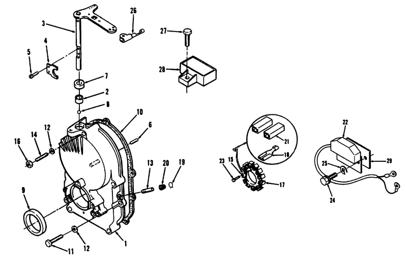 Gearcase Ignition Control Alternator And Regulator