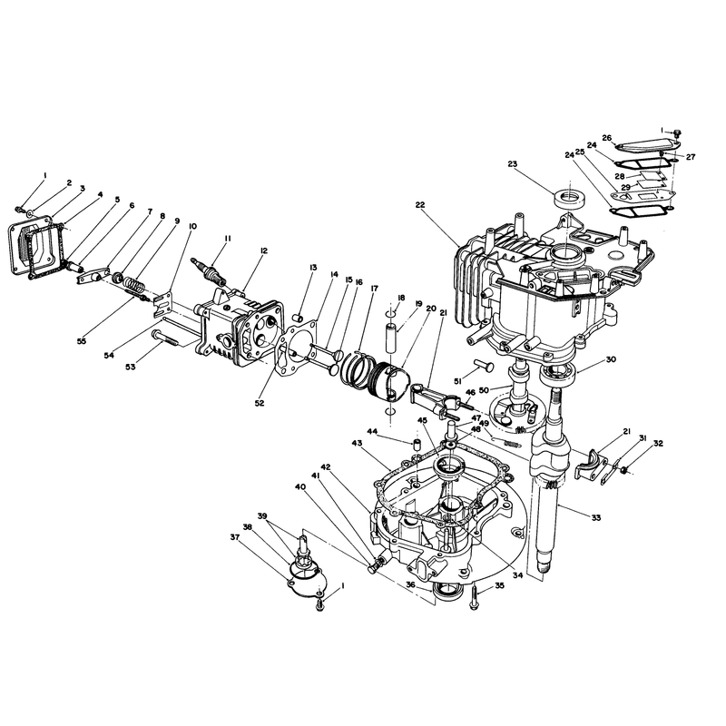 Crankcase Assembly (continued)(engine Model No. Vml0-2)