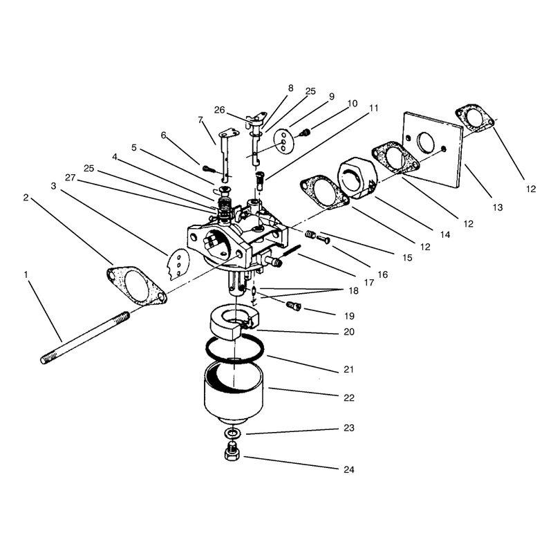 Carburetor Assembly Model No 47ps5-3model No 22038bmodel No 47pt6-3model No 22038