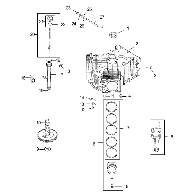 Crankcase Assembly Kohler CV20S PRO 65593