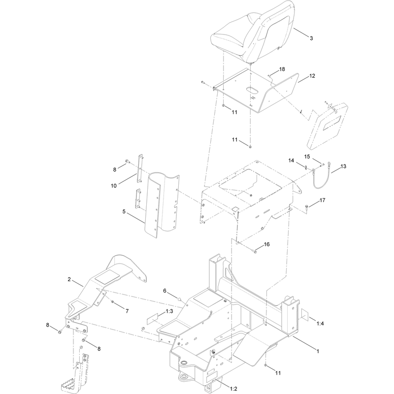 Seat and Rear Frame Assembly