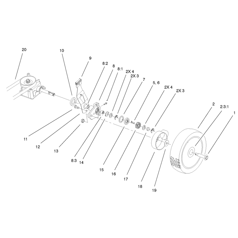 Gear Case and Wheel Assembly