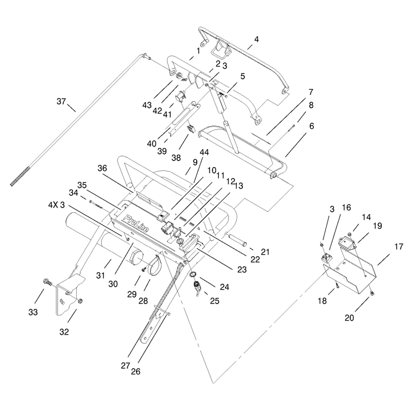 Handle and Control Panel Assembly