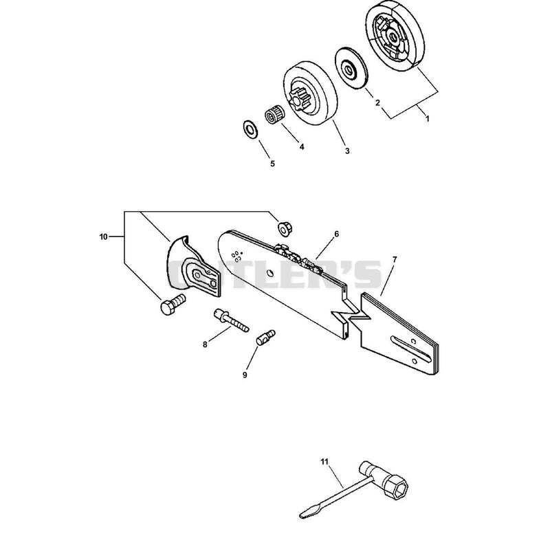 Clutch Assembly, Bar & Chain,Tools