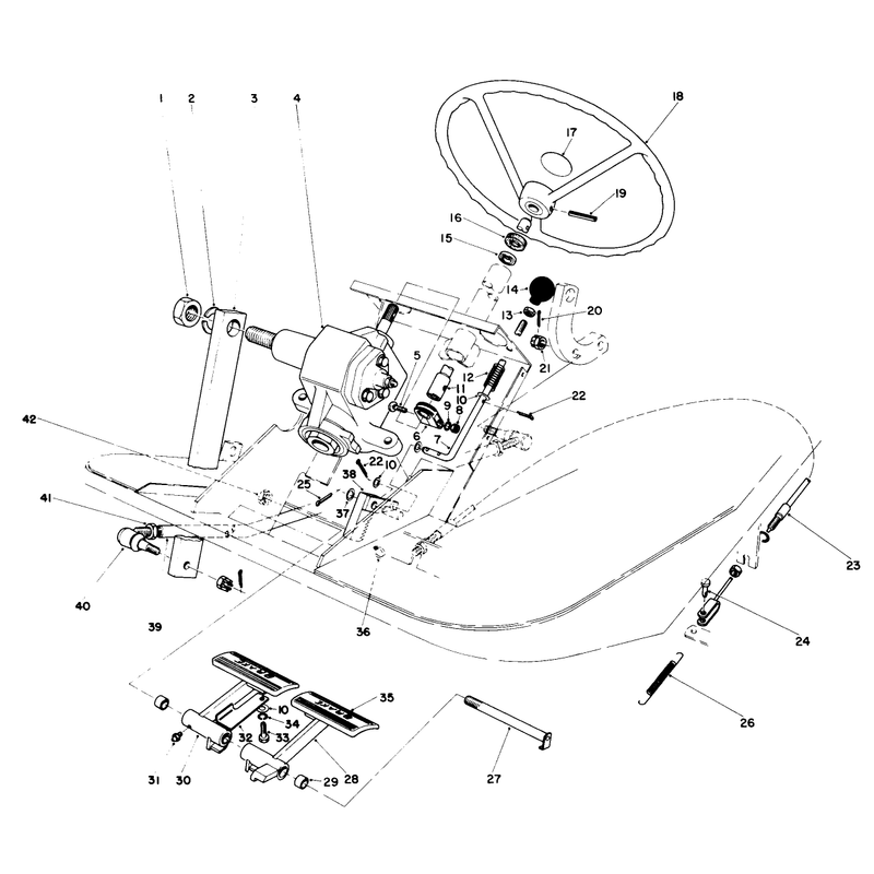 Pedals and Steering Wheel Assembly