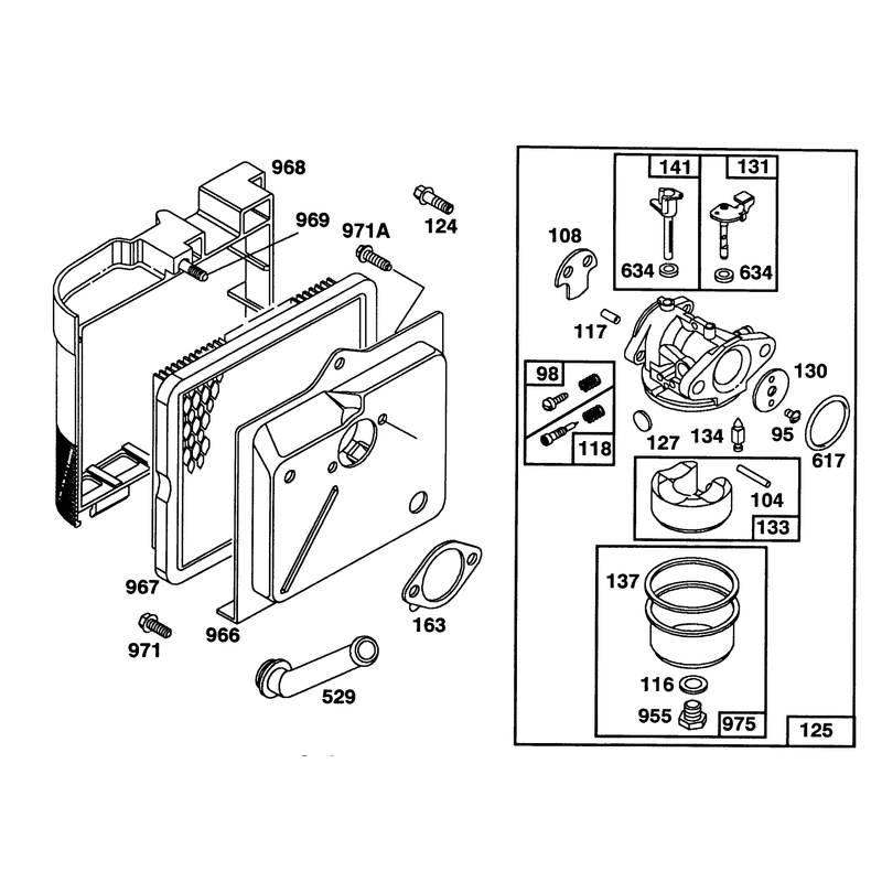Engine Briggs and Stratton Model 122702-3171-01