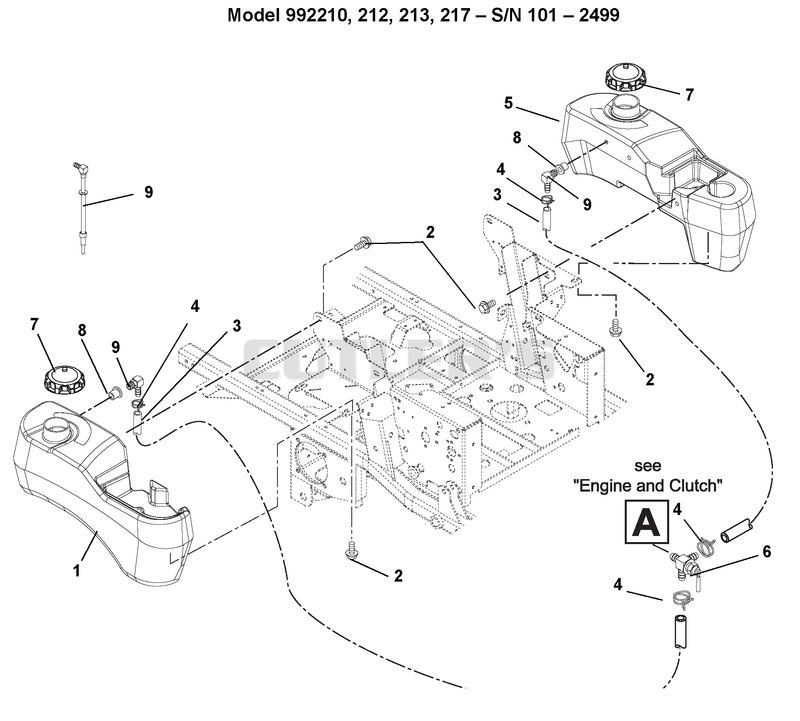 Fuel Tanks And Hoses < S/N 2499