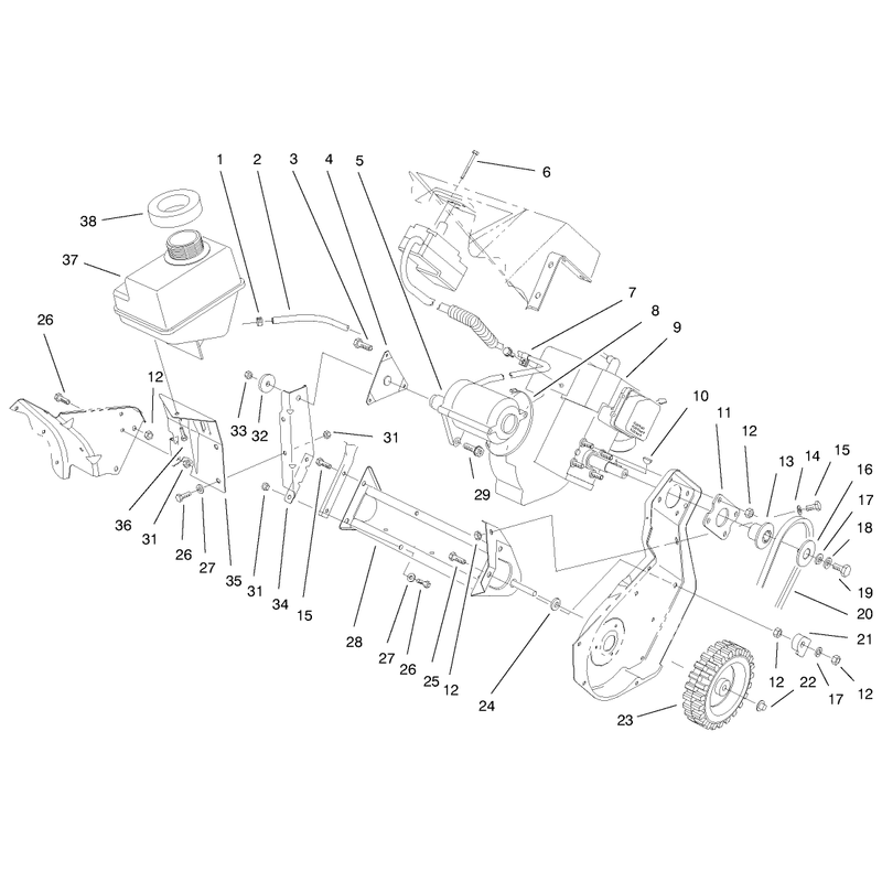 Engine & Gas Tank Assembly