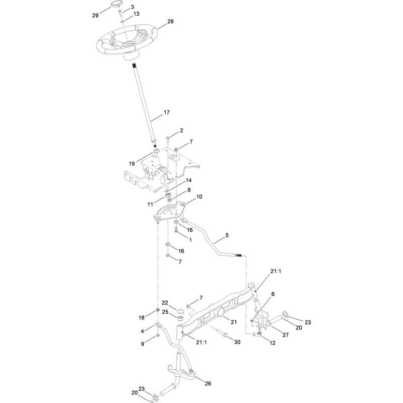 Steering and Front Axle Assembly
