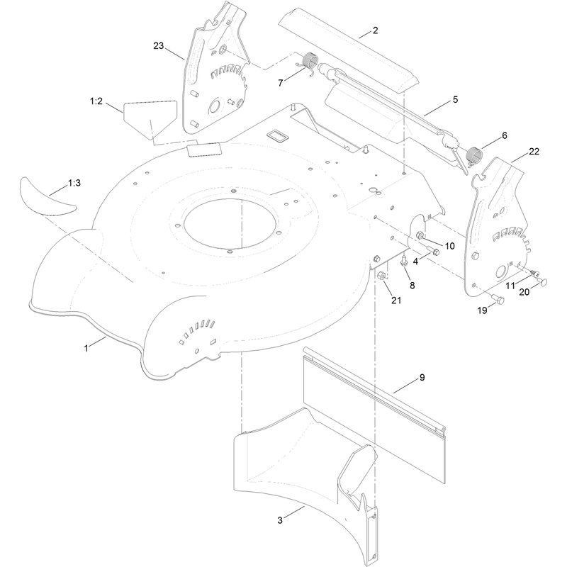 Deck and Rear Chute Assembly