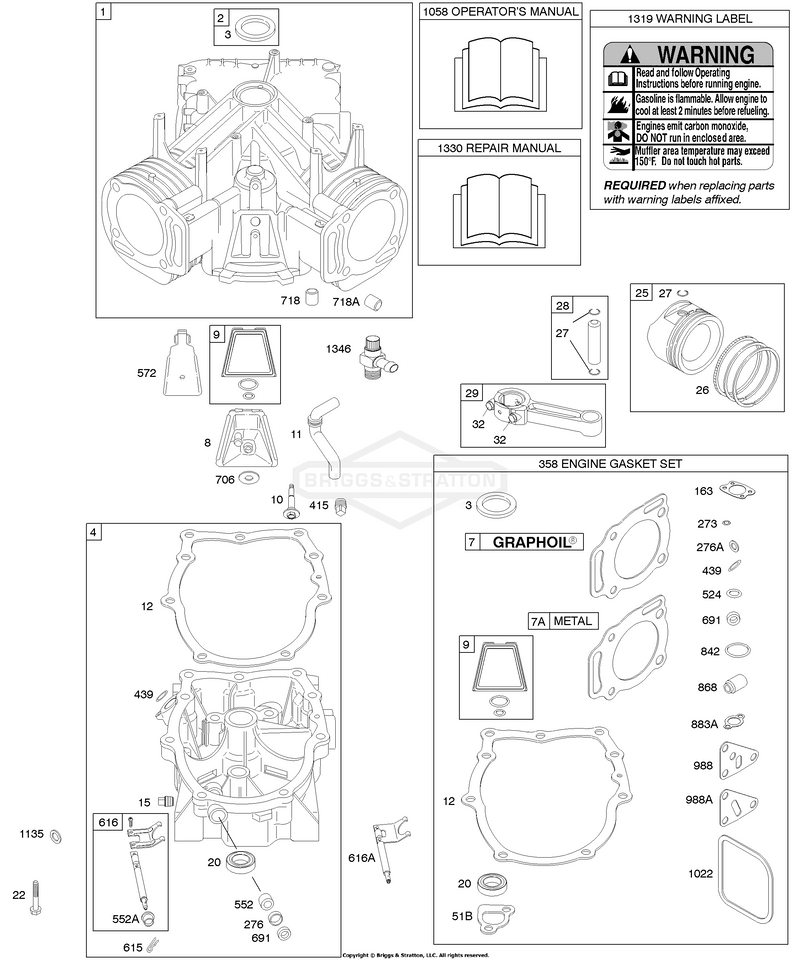 Engine Sump, Cylinder, Gasket Set - Engine, Piston, Rings, Connecting Rod