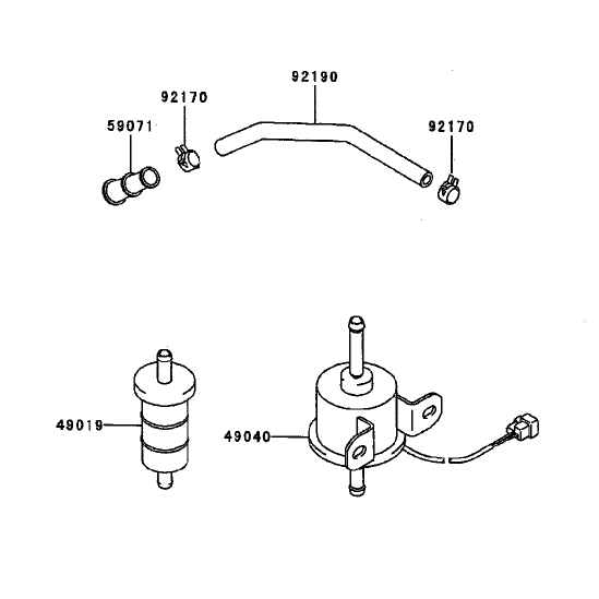 Fuel TankFuel Valve Kawasaki FD750D-AS03
