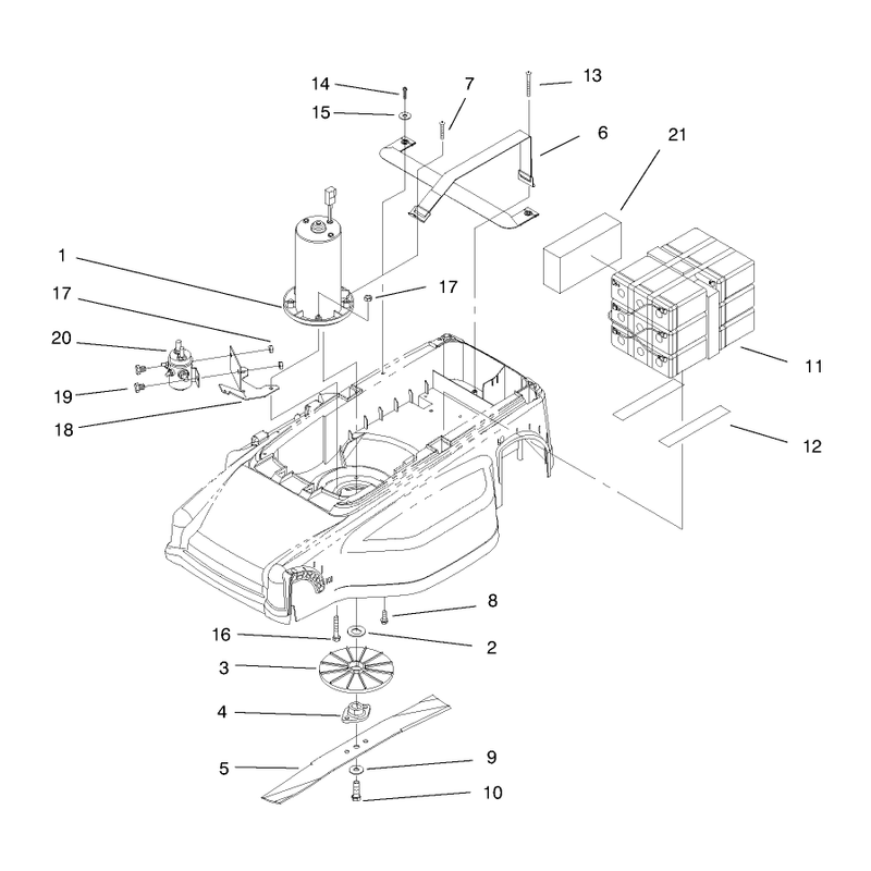 Motor Batteries and Blade Assembly