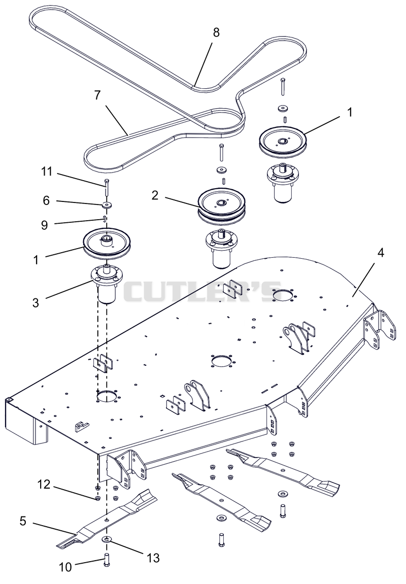 Deck, Belts, Blades And Spindles