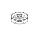 Ariens 07345400 Gravely -x And -xl Zero Turn Mower Idler Pulley (white background)