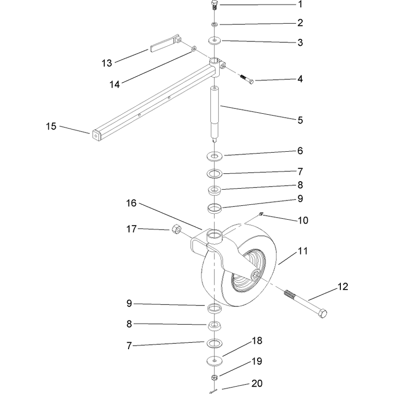Castor Wheel Assembly No 107-9410