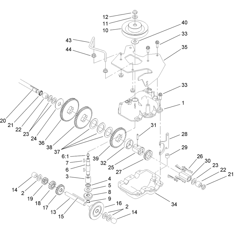 Gear Case Assembly No 109-3558