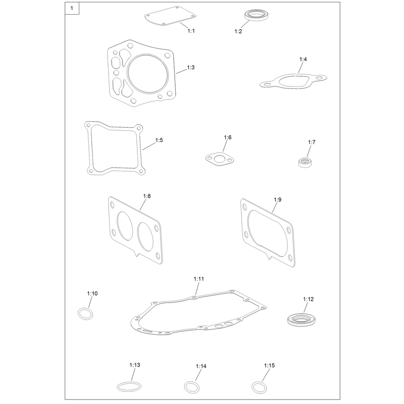 Gasket and Seal Kit  Engine Assembly No. 127-9041
