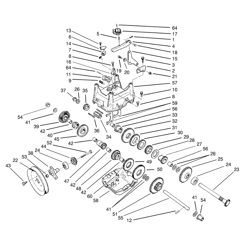 Traction Gearcase Assembly Part No. 66-8030