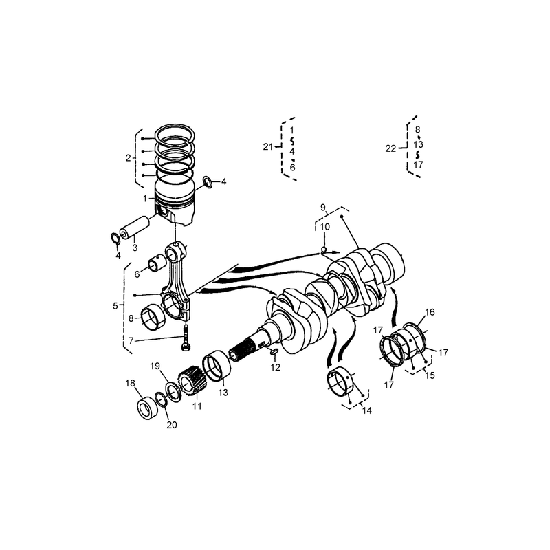 Piston and Crankshaft Assembly