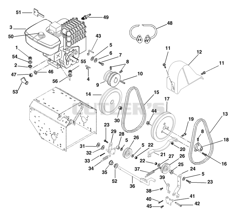 Engine And Belt Drive