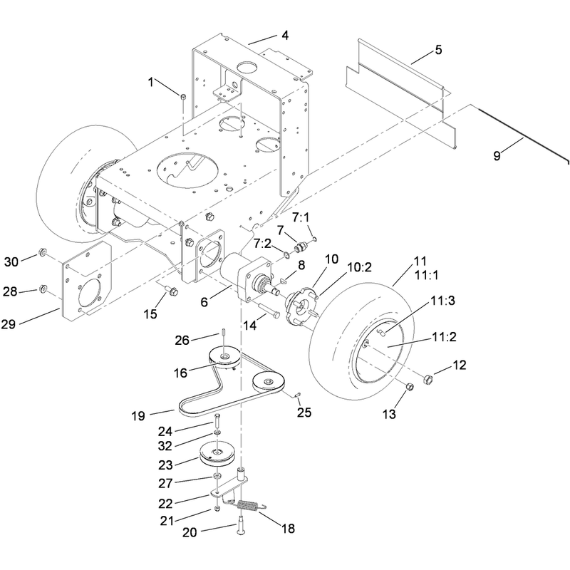 Pump Drive and Wheel Assembly