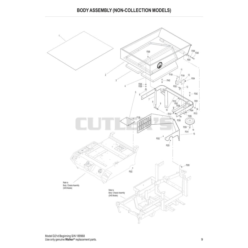 Body Assembly Non Collection Models