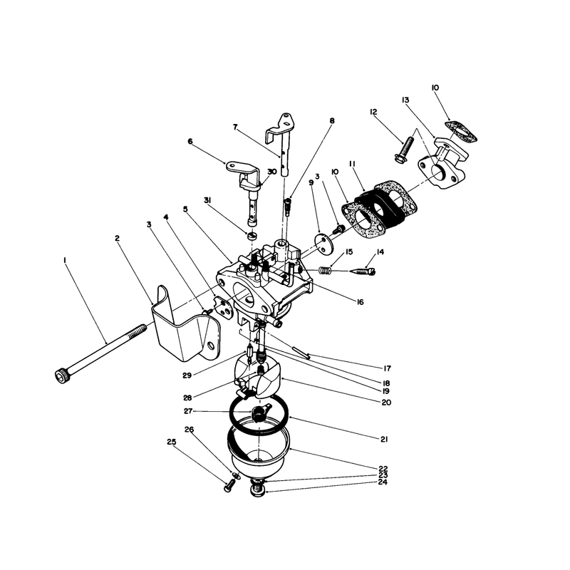 Carburetor Assembly (engine Model No. 47pm1-4)