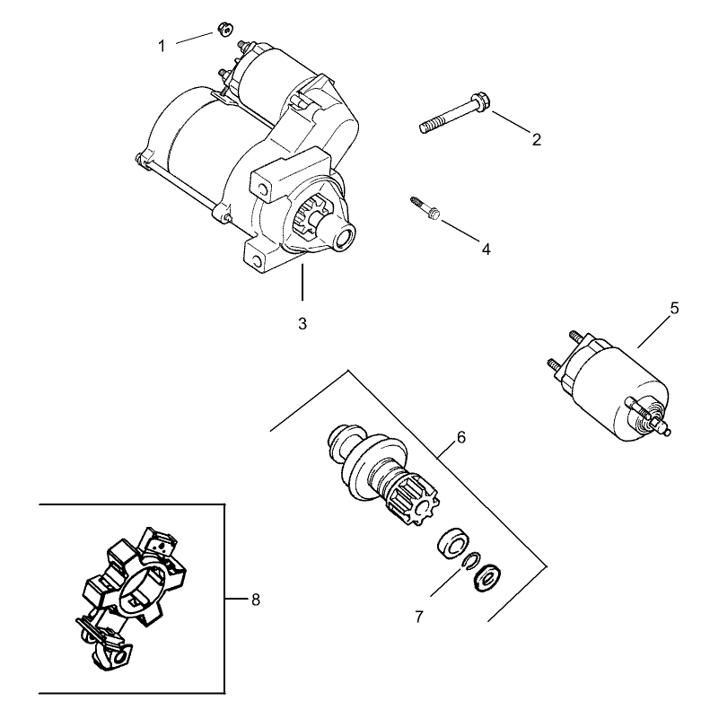 Group 7 Starter Assembly Kohler CH740-0007