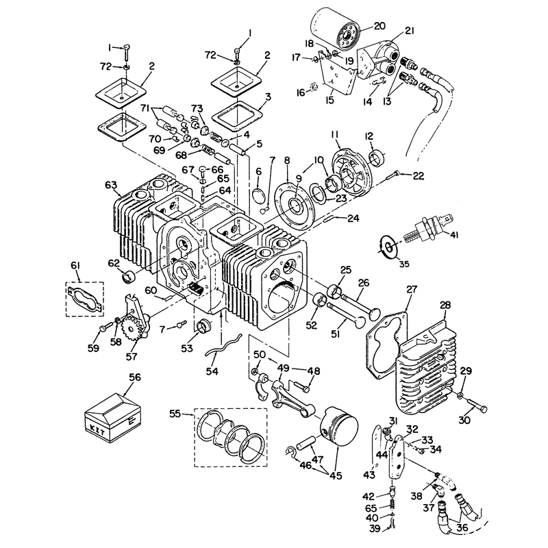 Cylinder Block Assy. Onan P220g Type I/10808d