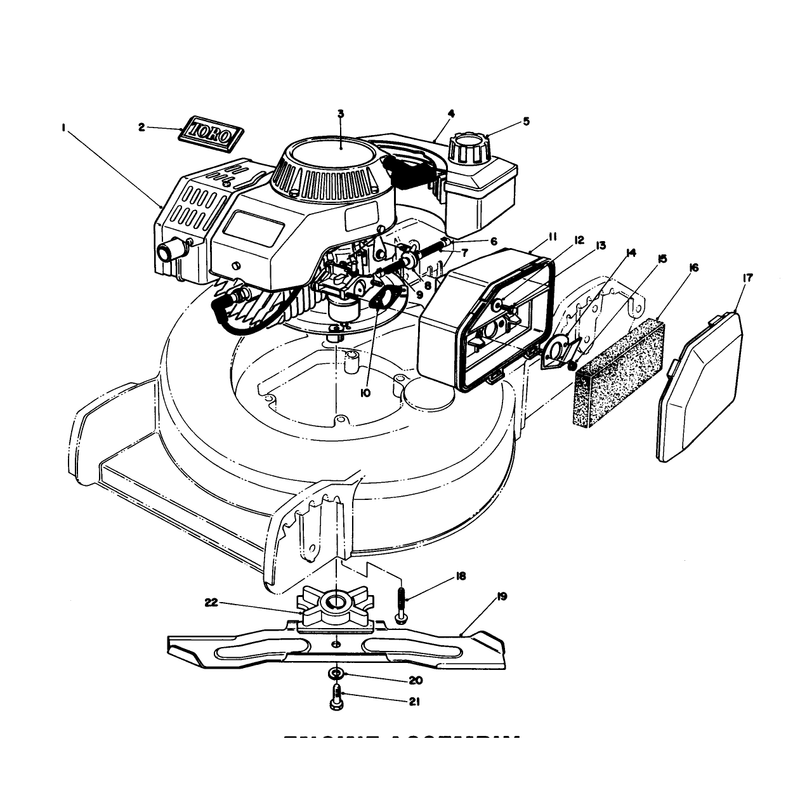 Engine Assembly Used on Units with Serial No 8000001 Thru 8000401
