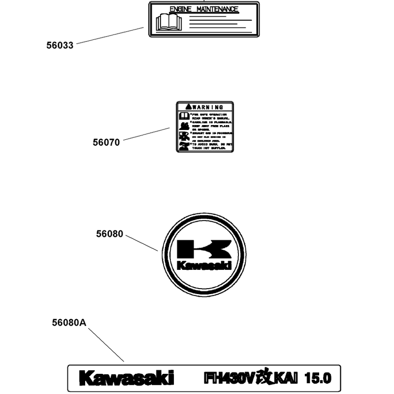 Label Assembly Kawasaki FH430V-AS25