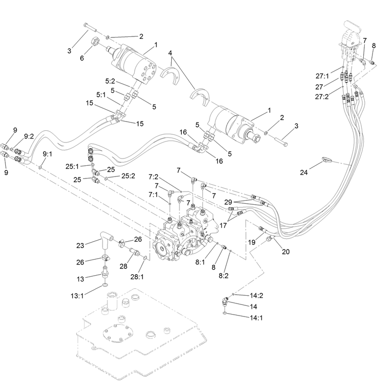 Hydraulic Motor and Hose Assembly
