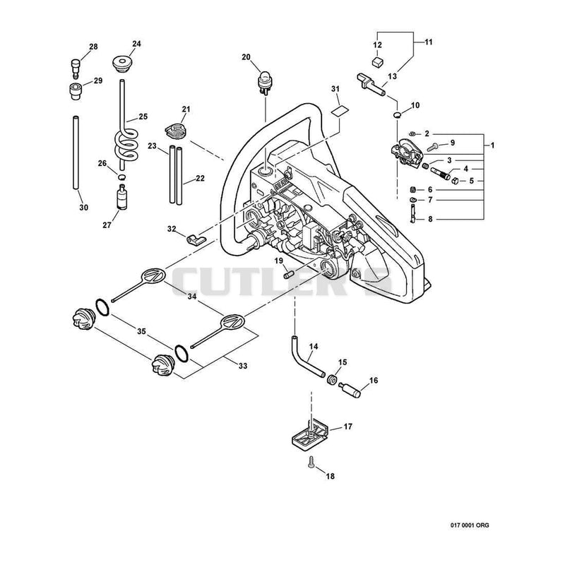 Fuel System, Auto Oiler S/N: 02042301 - 02999999