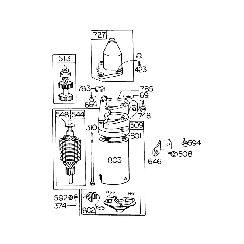 Starter Assembly (for Engine 130905-0368)