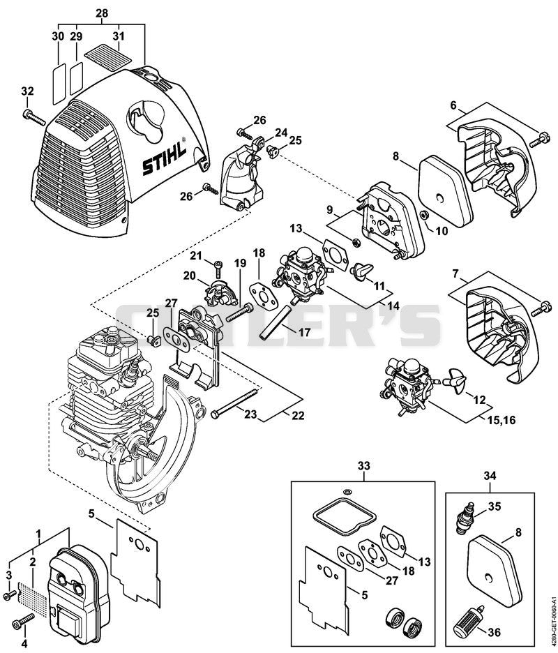 Muffler, Air filter
