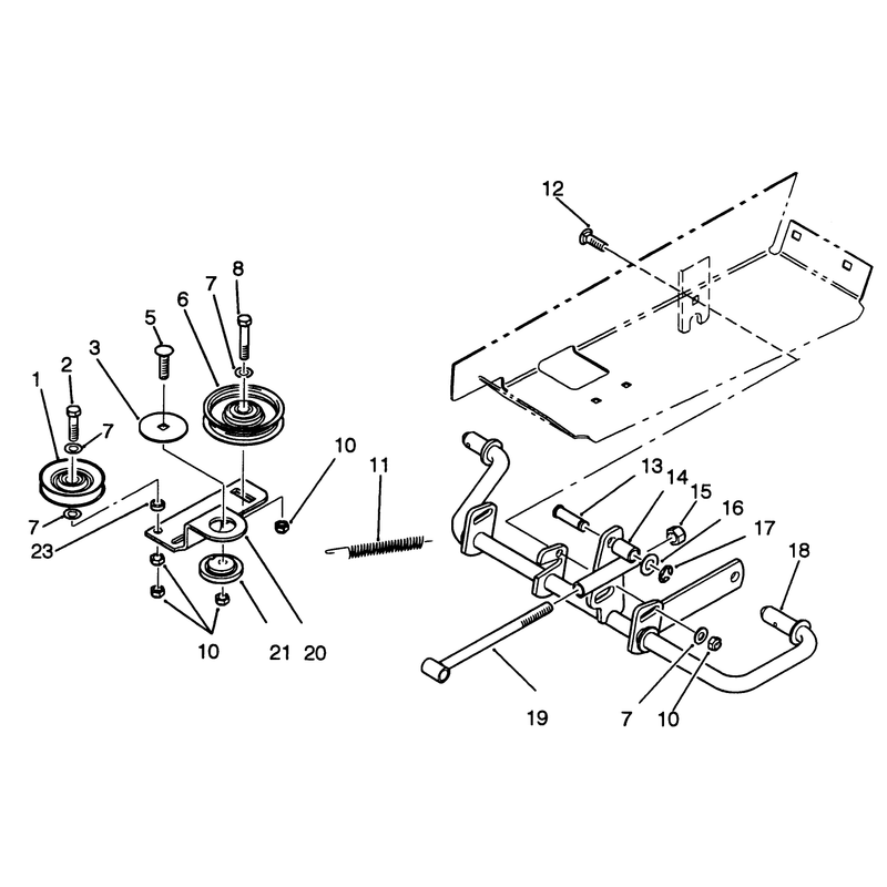 Idler and Pedal Shaft Assembly