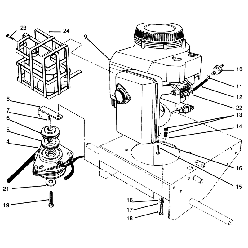 Engine and Clutch Assembly