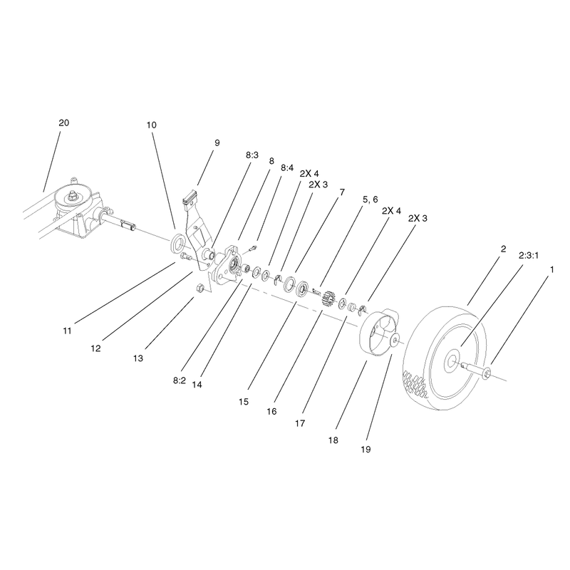 Gear Case and Wheel Assembly