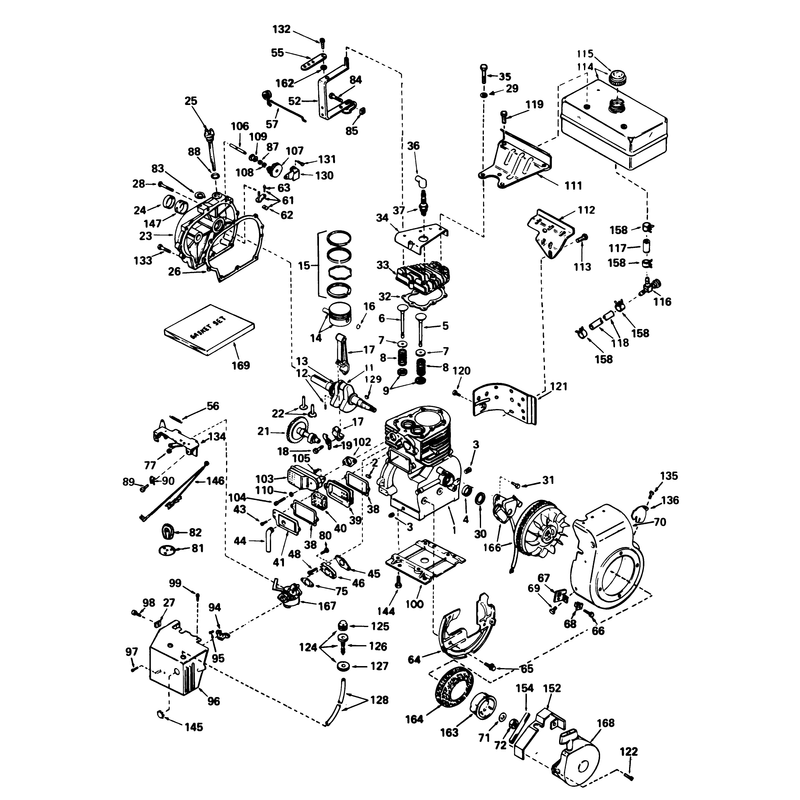 Engine, Tecumseh Model No. H70-130176d (7 H.p. Snowthrower No. 38050)