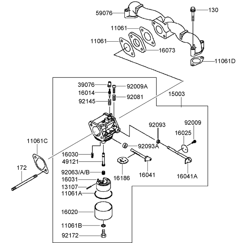 Carburetor Assembly Kawasaki FH541V-ES30
