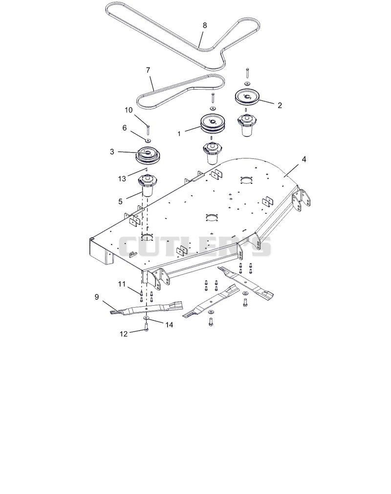 Deck, Belts, Blades And Spindles - 60"