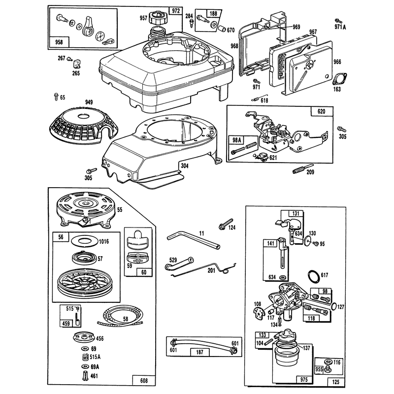 Engine Briggs and Stratton Model No 122702-0142-01