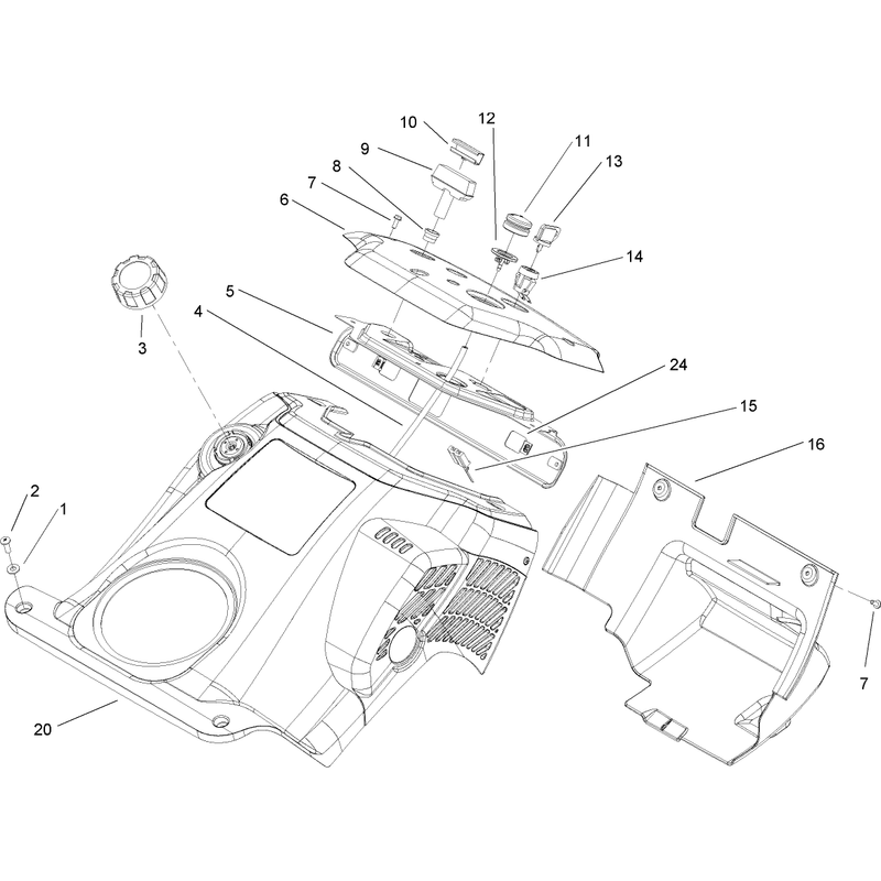Upper Shroud and Control Panel Assembly