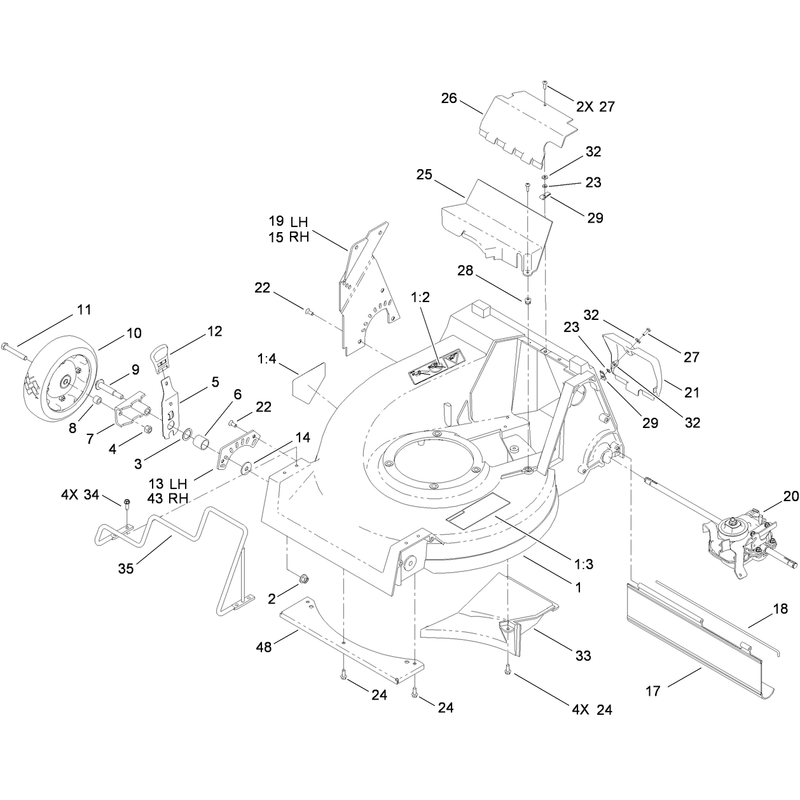 Housing and Front Wheel Assembly