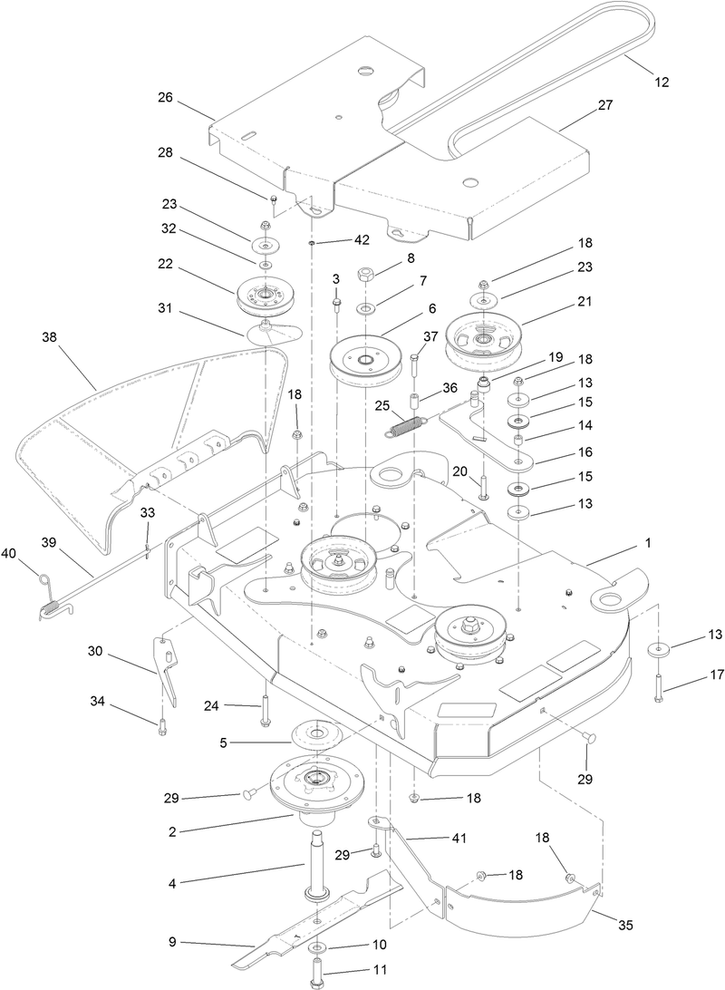 36 Inch Deck Assembly